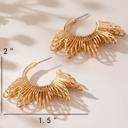  Sunburst Wire Hoop Earrings