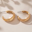  Very Carrot Triple Twist Interlock Hoop Earrings