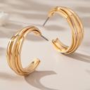  Very Carrot Triple Twist Interlock Hoop Earrings