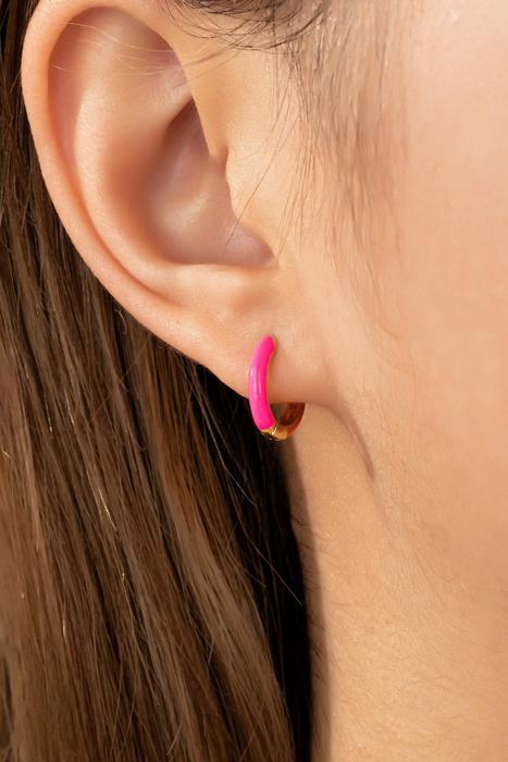 Very Carrot Everbright Enamel Huggie Hoops