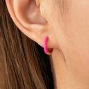  Very Carrot Everbright Enamel Huggie Hoops