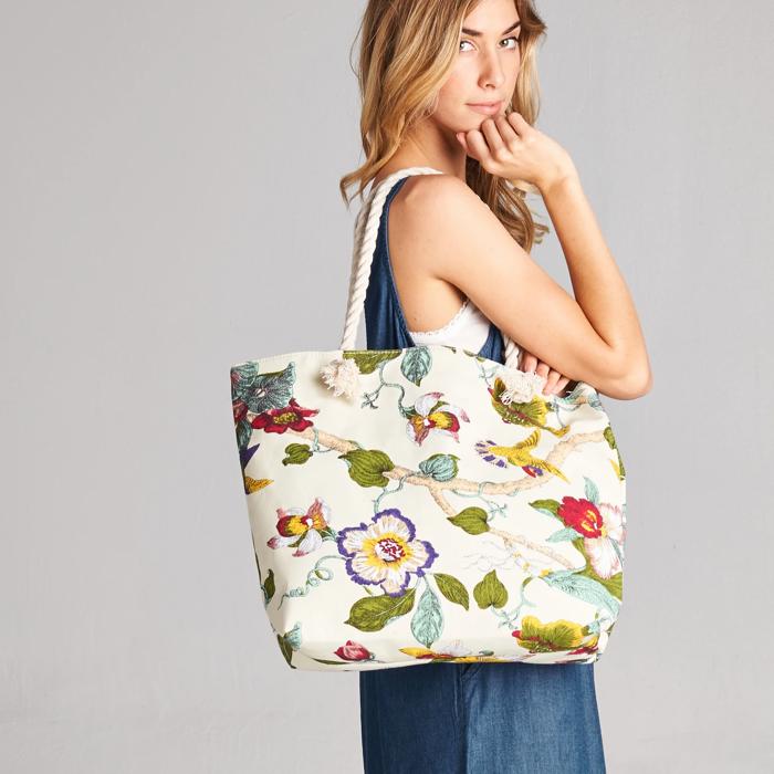 SALE!  Last Piece - Love Kuza Orchid Radiance Canvas Tote