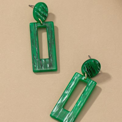 Very Carrot Verdant Rectangle Drop Earrings