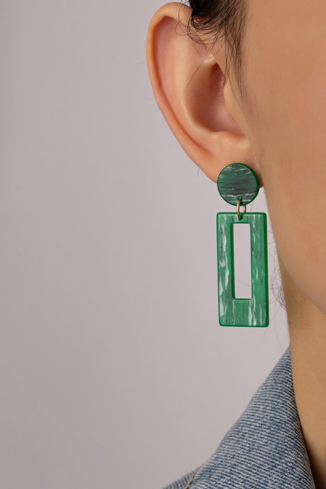 Very Carrot Verdant Rectangle Drop Earrings