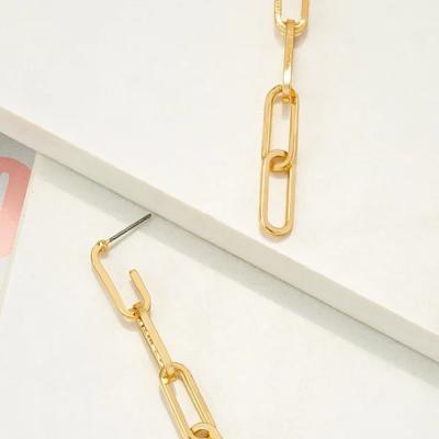 Very Carrot Oval Chain Link Drop Earrings