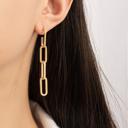  Very Carrot Oval Chain Link Drop Earrings