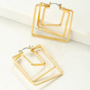  Very Carrot Triple Square Hoop Earrings