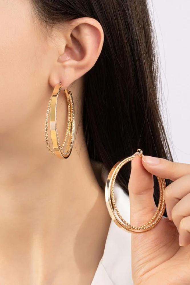 Very Carrot Triple Layer Hoop Earrings