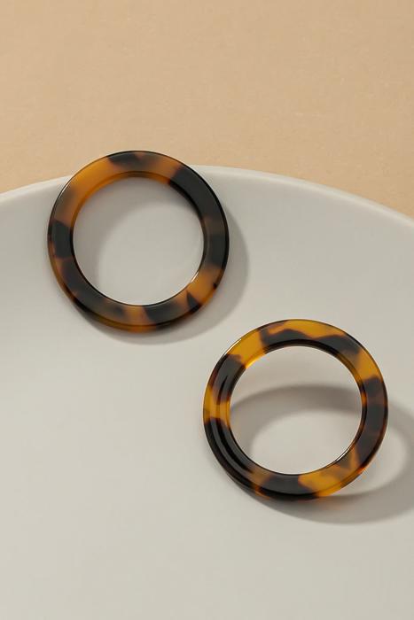 Very Carrot Acetate tortoise hoop earrings