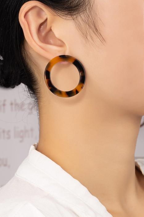 Very Carrot Acetate tortoise hoop earrings