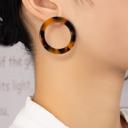  Very Carrot Acetate tortoise hoop earrings