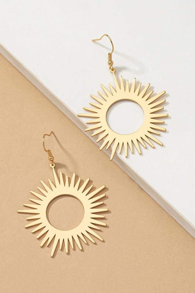 Very Carrot Sunburst Drop Earrings