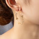  Very Carrot Butterfly stationed hoop earrings