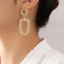  Very Carrot Curb Chain Round and Oval Hoop Earrings