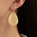  Very Carrot Gold Hammered Teardrop Metal Earrings