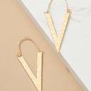  Very Carrot Gold Hammered V-drop Earrings