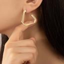  Very Carrot Three layer geo shape hoop overlapped earrings