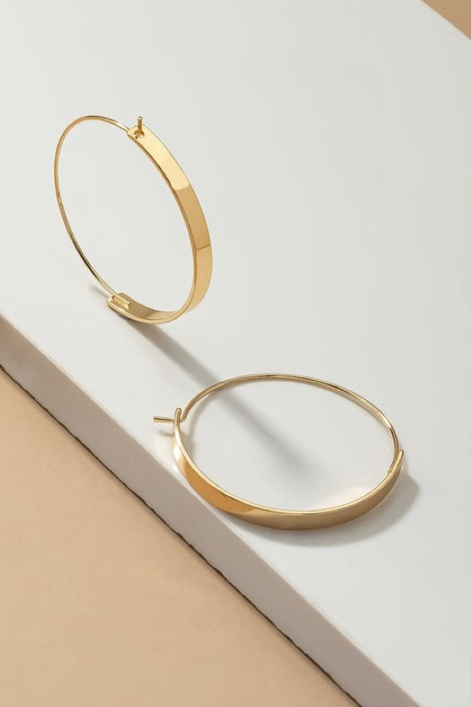 Very Carrot Flat half circle hoop earrings