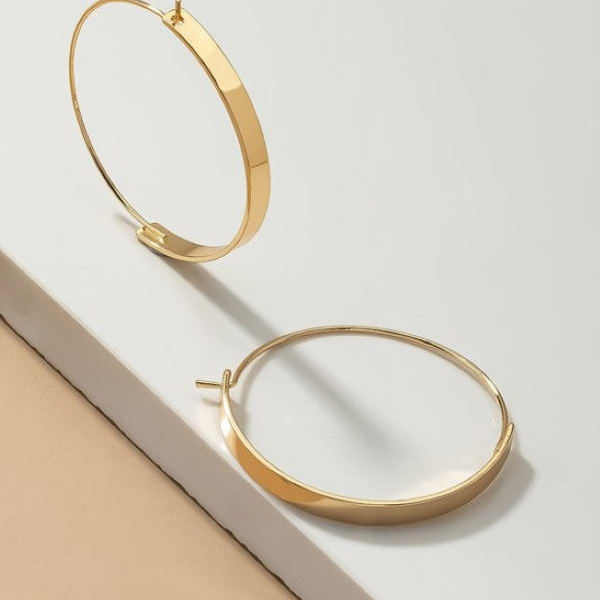 Very Carrot Flat half circle hoop earrings