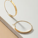  Very Carrot Flat half circle hoop earrings