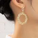  Very Carrot Octagon chunky link chain hoop drop earrings