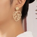  Very Carrot Openwork Monstera Drop Earrings