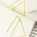  Very Carrot Brass triangle hoop earrings