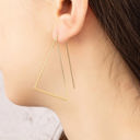  Very Carrot Brass triangle hoop earrings