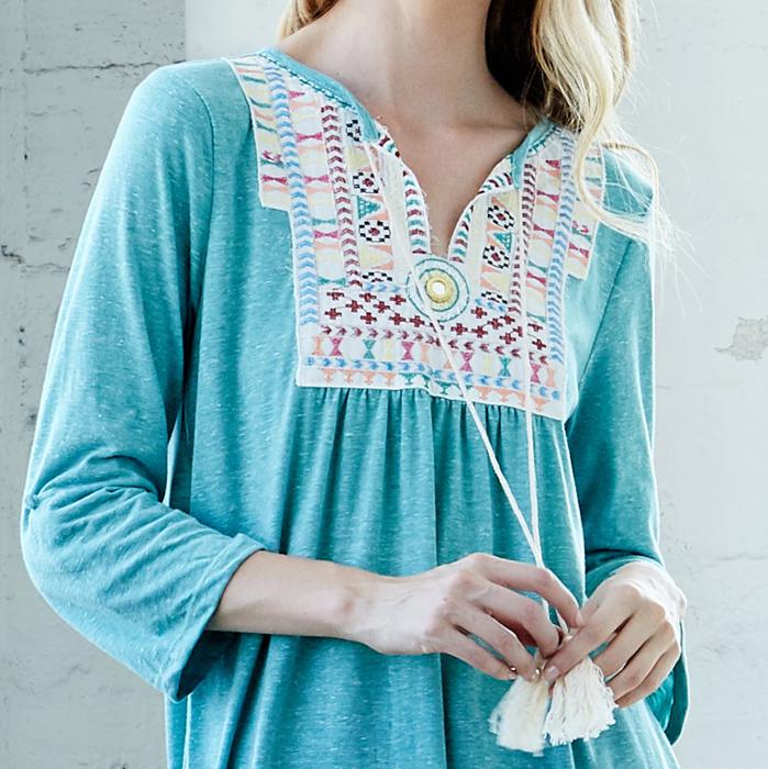 SALE!  Last Piece - Size S - Love Kuza Adorn Me Tunic Top