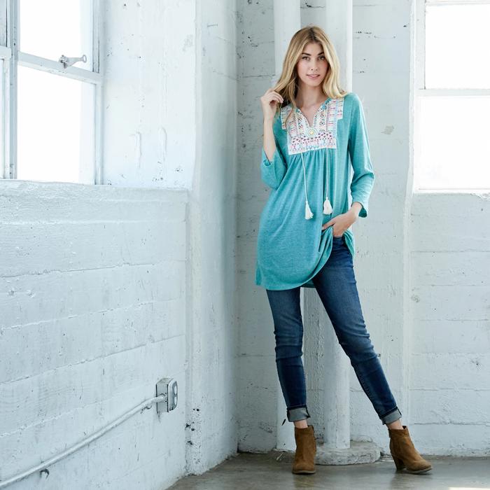 SALE!  Last Piece - Size S - Love Kuza Adorn Me Tunic Top