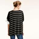 SALE!  Last Piece - Size S - only - Love Kuza Black and White Waffle Knit Contrast Top