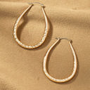  Very Carrot Textured brass teardrop earrings