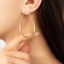  Very Carrot Textured brass teardrop earrings