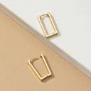  Very Carrot Brass rectangle huggie hoop earrings