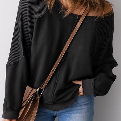 Love Kuza Laidback Contrast Waffle Knit Top