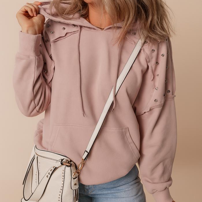 Love Kuza - Studded Blush Hoodie 