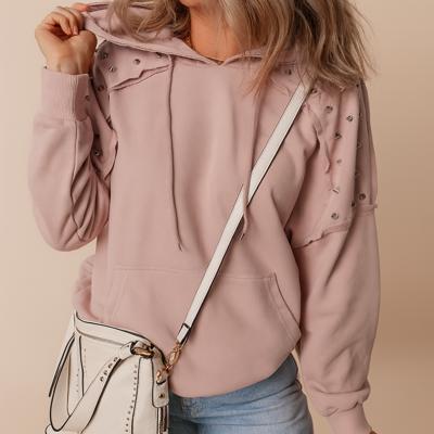 Love Kuza - Studded Blush Hoodie 