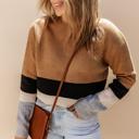  Love Kuza - Cozy Contrast Stripes Sweater