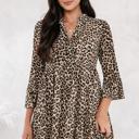  <.> - Wild Leopard Bell Mini Dress
