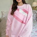  - Patchwork Heart Cozy Sweatshirt