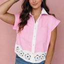  <.>- Bubblegum Broderie Shirt