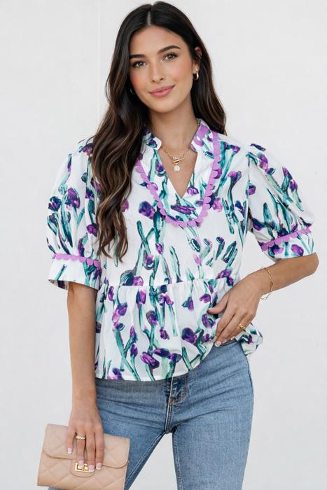 <.> - Iris Whisper Peplum Blouse