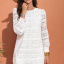  <.>- Ivory Lace Garden Mini Dress