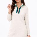  <.> - Quilted Palm Zip Dress