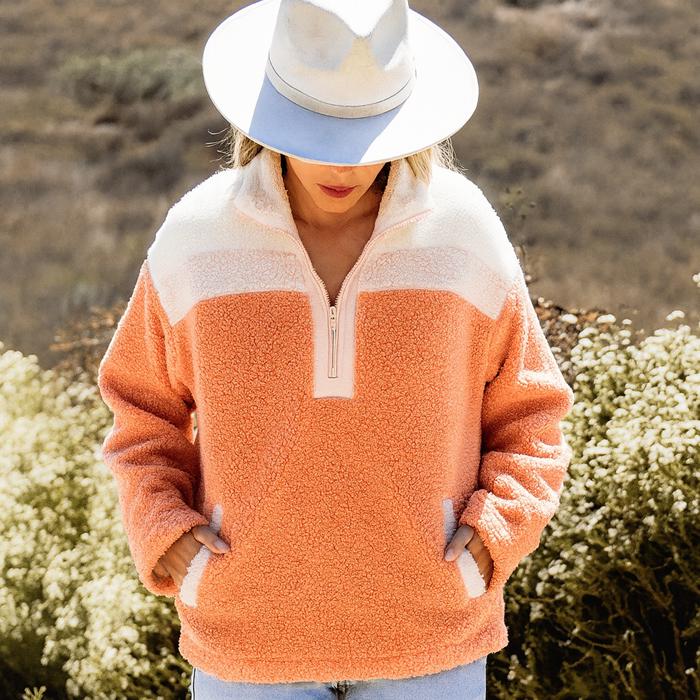 Love Kuza - Sunset Sherpa Quarter-Zip