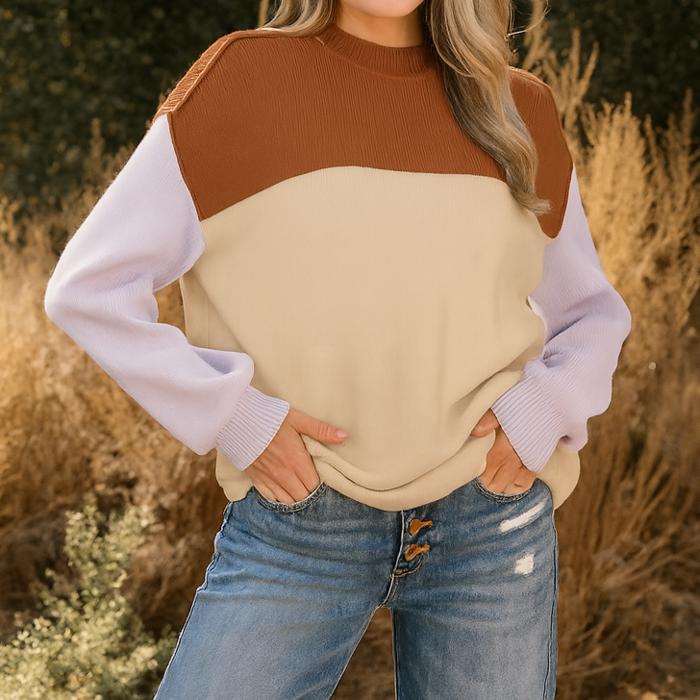 Love Kuza - Harvest Hues Colorblock Sweater