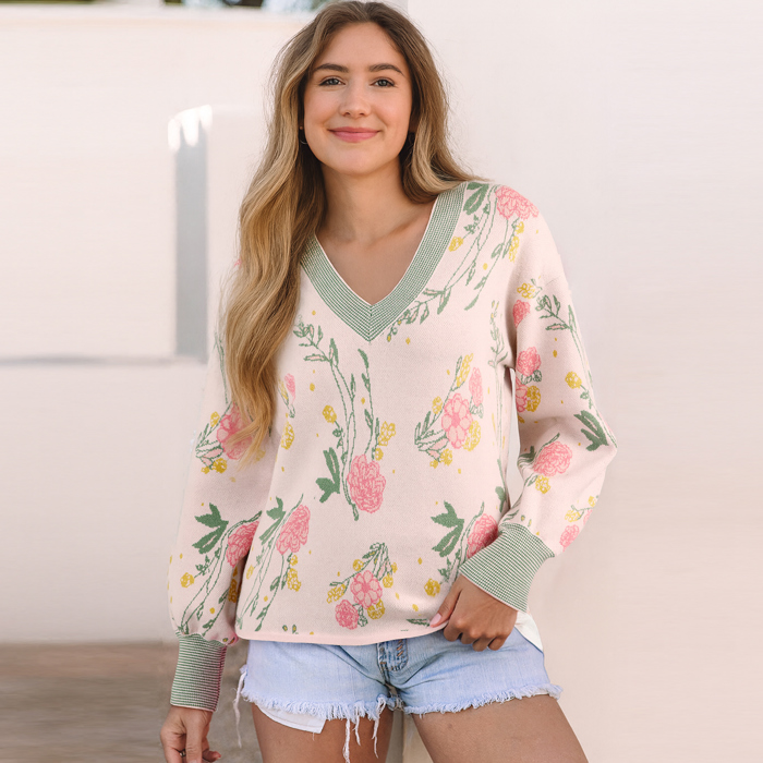 Love Kuza - Blossom Breeze Knit Sweater
