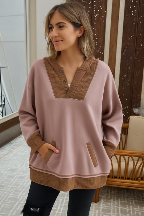 Love Kuza - Mocha Mist Waffle Hoodie