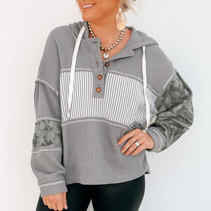 Love Kuza - Urban Remix Waffle Knit Hoodie