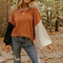  Love Kuza - Autumn Ember Colorblock Sweater